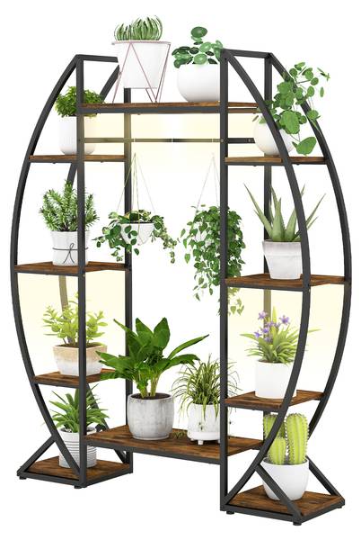 Pflanzenständer VH34779ORDE Schwarz - Metall - 30 x 160 x 127 cm