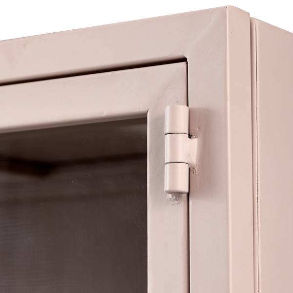 Vitrine Ronja Rose foncé - Fer - Acier - 110 x 189 x 43 cm