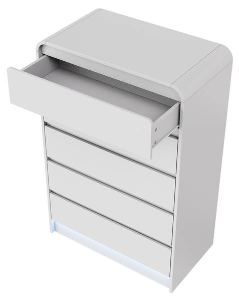 Kommode NDGY04 Weiß - Massivholz - 40 x 110 x 73 cm