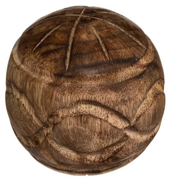 Boule déco NAM NAM Bois massif - 8 x 8 x 8 cm