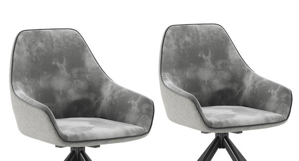 Loungesessel Eleganza 53231 Grau - Samt - 60 x 89 x 62 cm