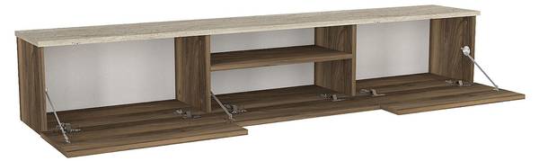 TV-Hängeschrank LOTULA Beige - Braun - Holz teilmassiv - 180 x 32 x 30 cm