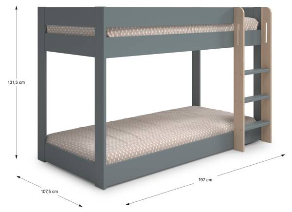 Montessori LAURA groen - plaatmateriaal op houtbasis - 108 x 132 x 197 cm