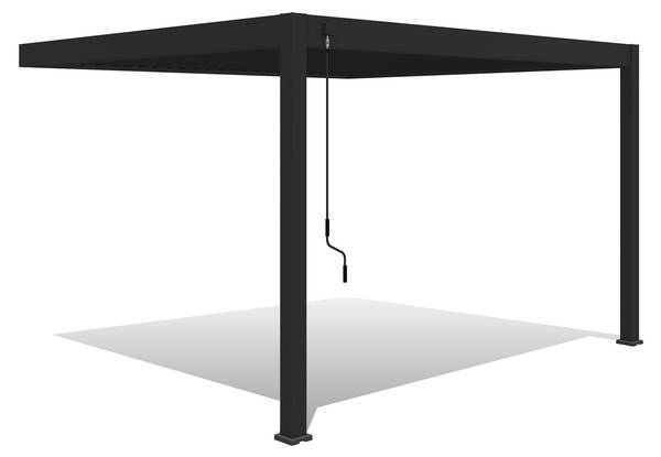 Wand Pergola Deluxe 3640 Anthrazit - Breite: 400 cm