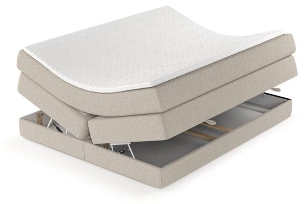 Boxspringbett Oak Beige - Liegefläche Breite: 200 cm