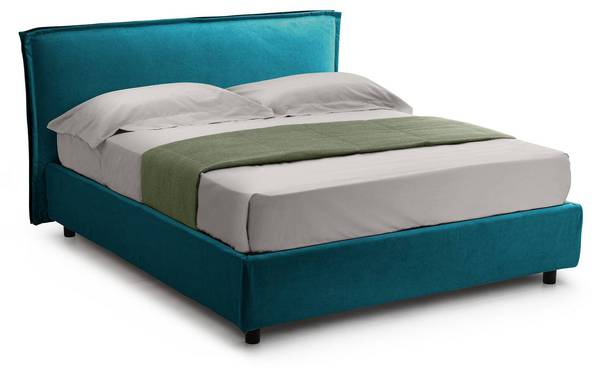 Französisches Bett Broni Blau - Metall - 210 x 105 x 140 cm