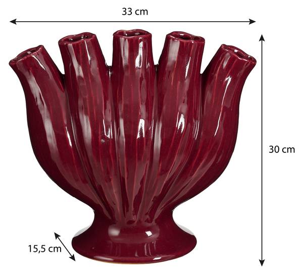 Vaas Serra violet - keramiek - 16 x 30 x 33 cm