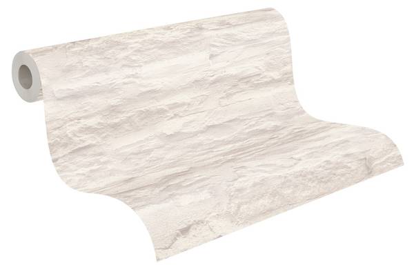 Vliestapete 3098 Stein Optik Struktur Weiß - Fleece - 53 x 1005 x 1 cm