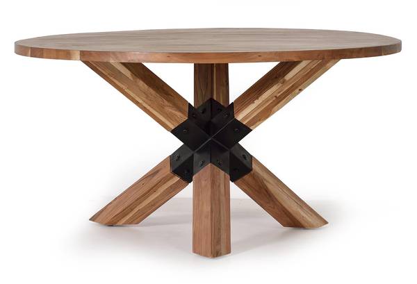 Esstisch 1150 Braun - Massivholz - 120 x 76 x 120 cm
