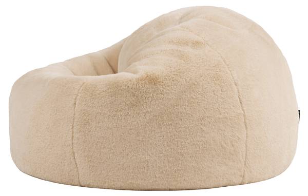 Sitzsack Kingston Kaninchenkunstfell Beige