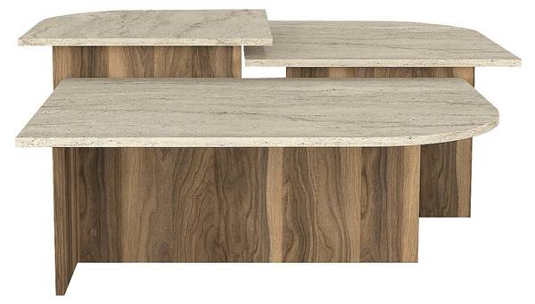 Couchtisch OMELINA Beige - Holz teilmassiv - 65 x 45 x 60 cm