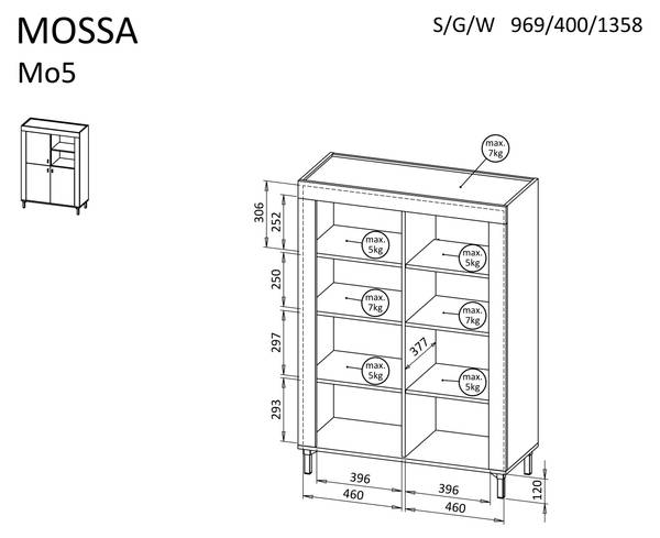 Kommode MOSSA Beige - Braun