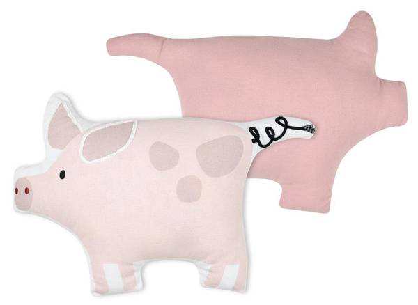 Kinderkissen TOM Pink - Naturfaser - 28 x 2 x 41 cm