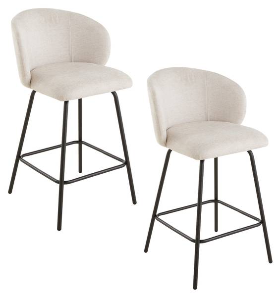 Hocker SORREL 2er-Set Beige