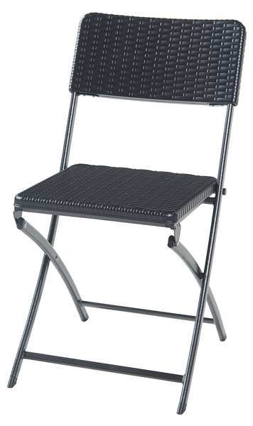 Klappstuhl-Set Mark 2 tlg. Schwarz - Metall - Kunststoff - 45 x 81 x 58 cm