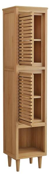 Badschrank TORAJA Beige - Holz teilmassiv - 35 x 180 x 40 cm
