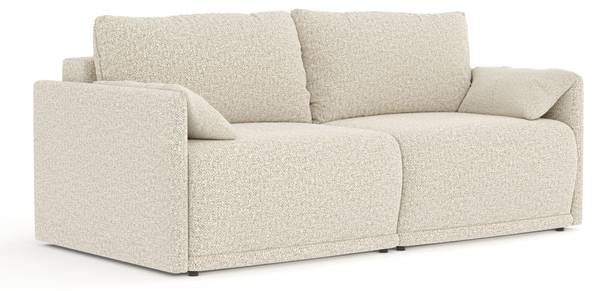 Schlafsofa mit Ecksofa Funktion Nappa Beige