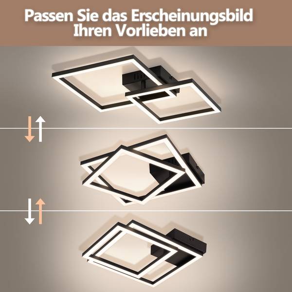 LED Pendelleuchte Burns Ⅲ Schwarz - Flammenanzahl: 2