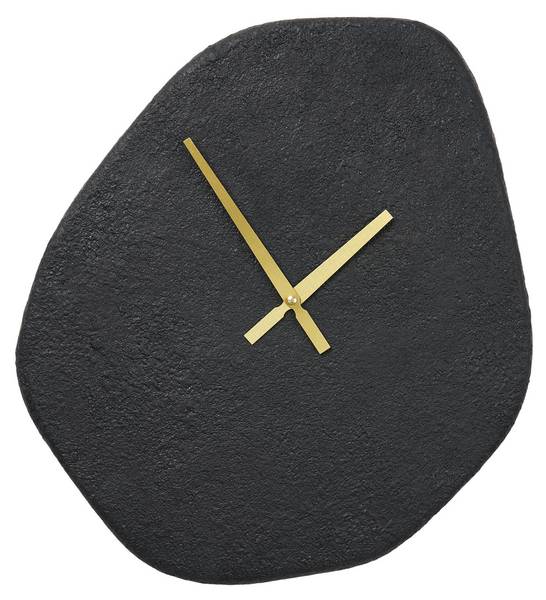 Wanduhr Wien Schwarz - Beton - 4 x 45 x 38 cm