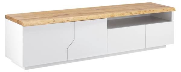 TV-Element CARLOS Braun - Weiß - Holz teilmassiv - 180 x 47 x 42 cm