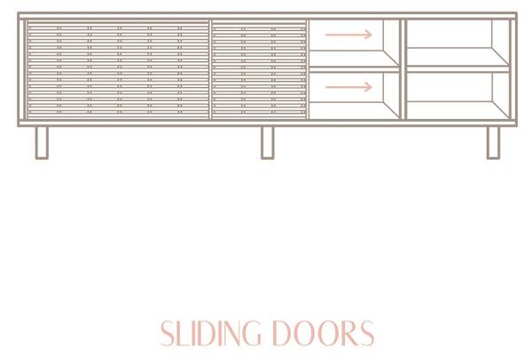 TV-Lowboard Galera Unlackiert Braun - Kiefer - 150 x 45 x 35 cm