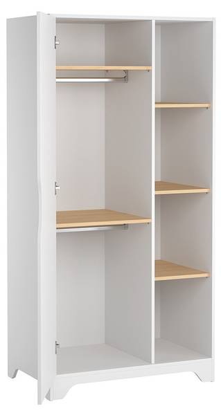 Schrank Leaf Weiß - Holzwerkstoff - 52 x 180 x 89 cm