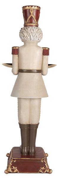 Decoratie Notenkraker Xmas&Aron grijs - kunststof - 20 x 61 x 18 cm