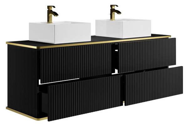 Doppelwaschtisch KELIZA Schwarz