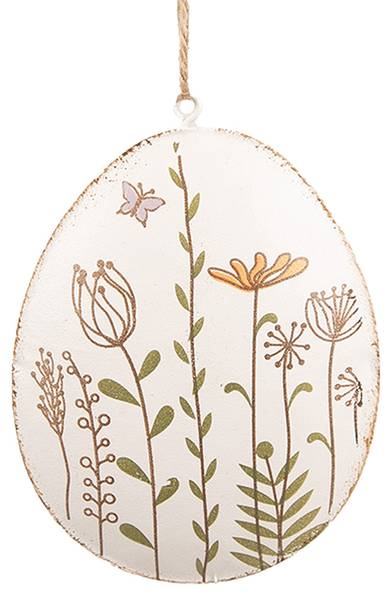 Oster-Anhänger Ei 43371 Beige - Metall - 2 x 8 x 10 cm