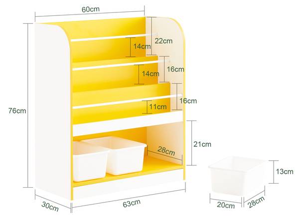 Kinderboekenplank KMB108-G 63 x 76 cm