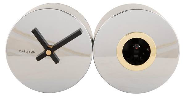 Wanduhr Duo Cuckoo Plated Silber
