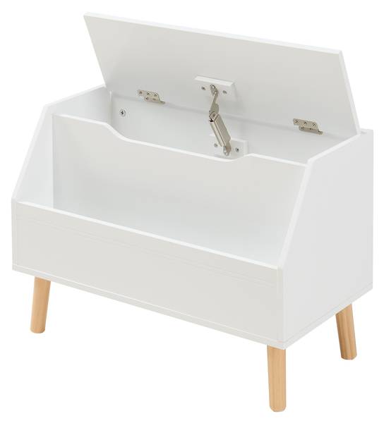 Coffre à jouets Aavanrar Blanc - Bois manufacturé - 60 x 43 x 30 cm