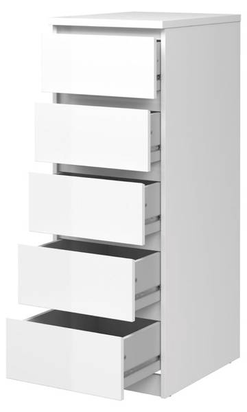 Kommode Nada Weiß - Holz teilmassiv - 40 x 111 x 50 cm