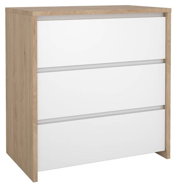Kommode Next Weiß - Holz teilmassiv - 80 x 84 x 48 cm