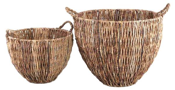 Korb Alfan 2er Set Braun - Bambus - 59 x 51 x 59 cm