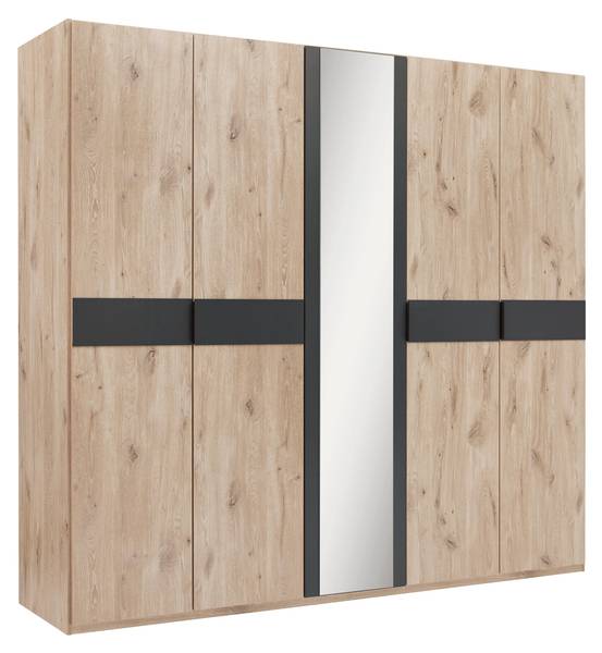 Drehtürenschrank BERGAMO Braun - Grau - Holzwerkstoff - 225 x 208 x 58 cm