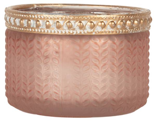 Teelichthalter Ioanno Pink - Glas - 7 x 4 x 7 cm