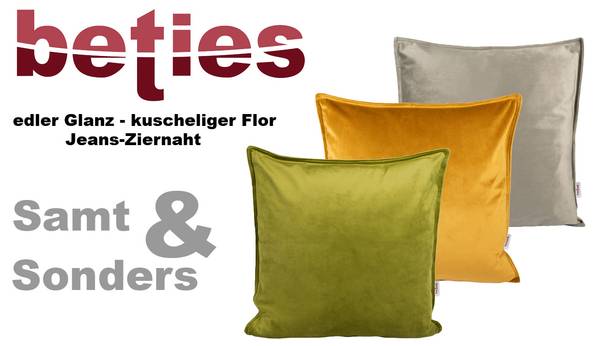 Kissenhülle Samt&Sonders Beige - 50 x 50 cm