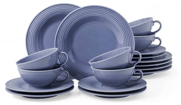 Teeservice Beat Color Glaze 18-teilig Flieder