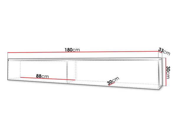 TV-Lowboard D180 MDF Weiß