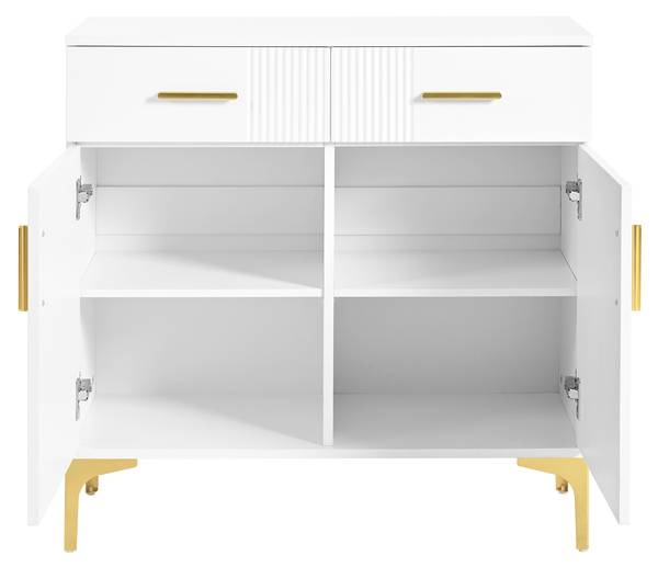 Sideboards FluxIna Weiß - Holzwerkstoff - 80 x 80 x 35 cm