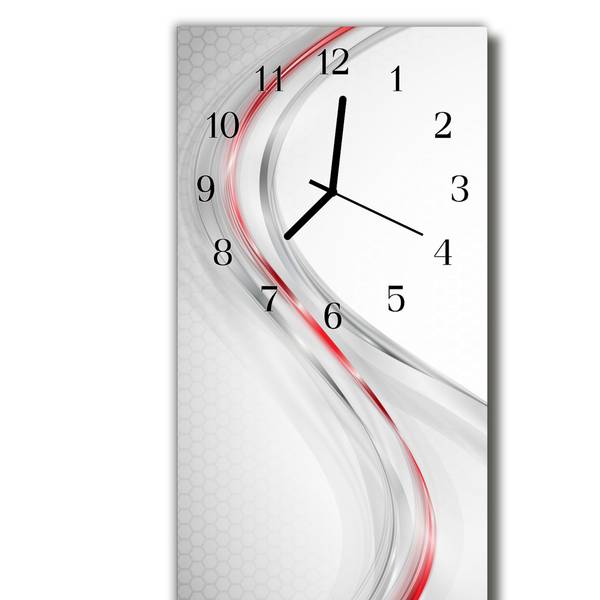 Wanduhr Curve  Mehrfarbig Glas - 30 x 60 x 1 cm