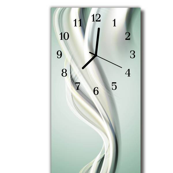 Wanduhr Muster Grau Grau - Glas - 30 x 60 x 1 cm