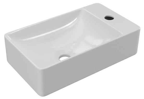 Hängewaschbecken ERAVAL Weiß - Keramik - 22 x 10 x 38 cm