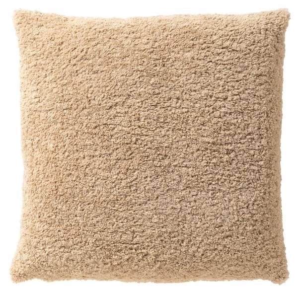 Coussin Cara Beige - Tissu structuré - 45 x 45 x 10 cm