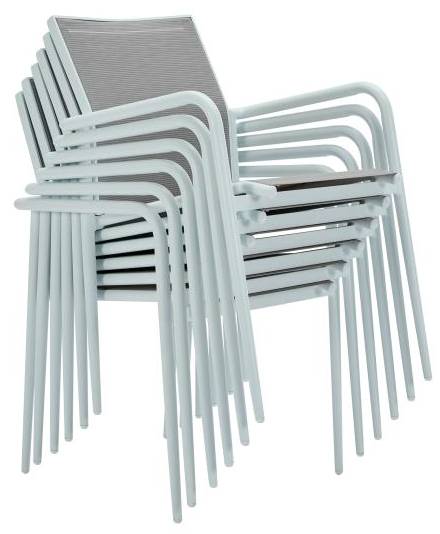 Gartenstuhl YOHA Weiß - Metall - 57 x 86 x 63 cm