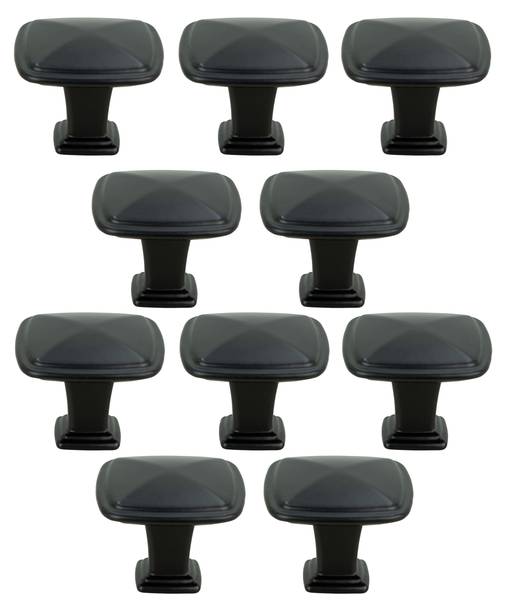 Möbelknöpfe Cog 10er-Set Schwarz - Metall - 3 x 3 x 3 cm