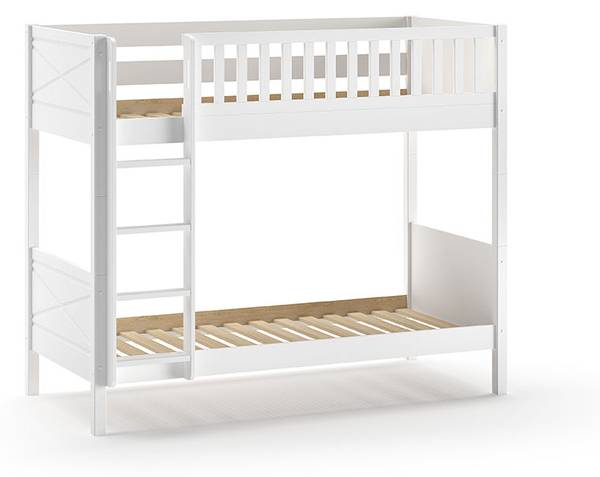 Stapelbed SCOTT wit - massief hout - 105 x 176 x 208 cm