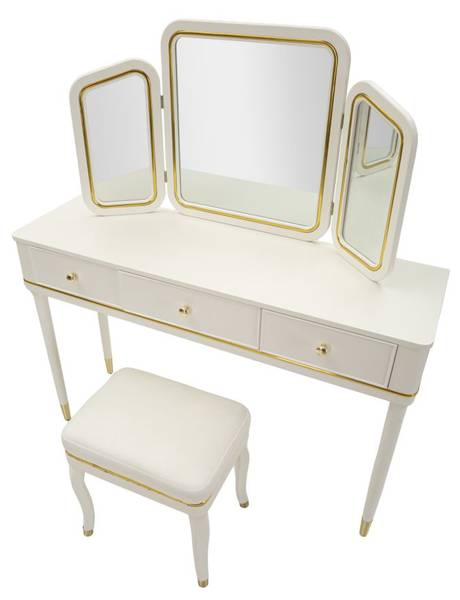 Kaptafel Camille B deels massief hout - 120 x 79 x 120 cm