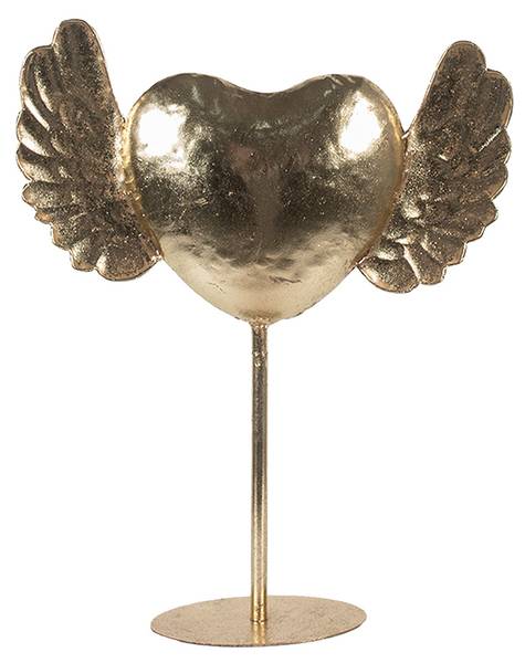 Dekorationsfigur Herz Xmas&Rank Gold - Metall - 11 x 47 x 38 cm